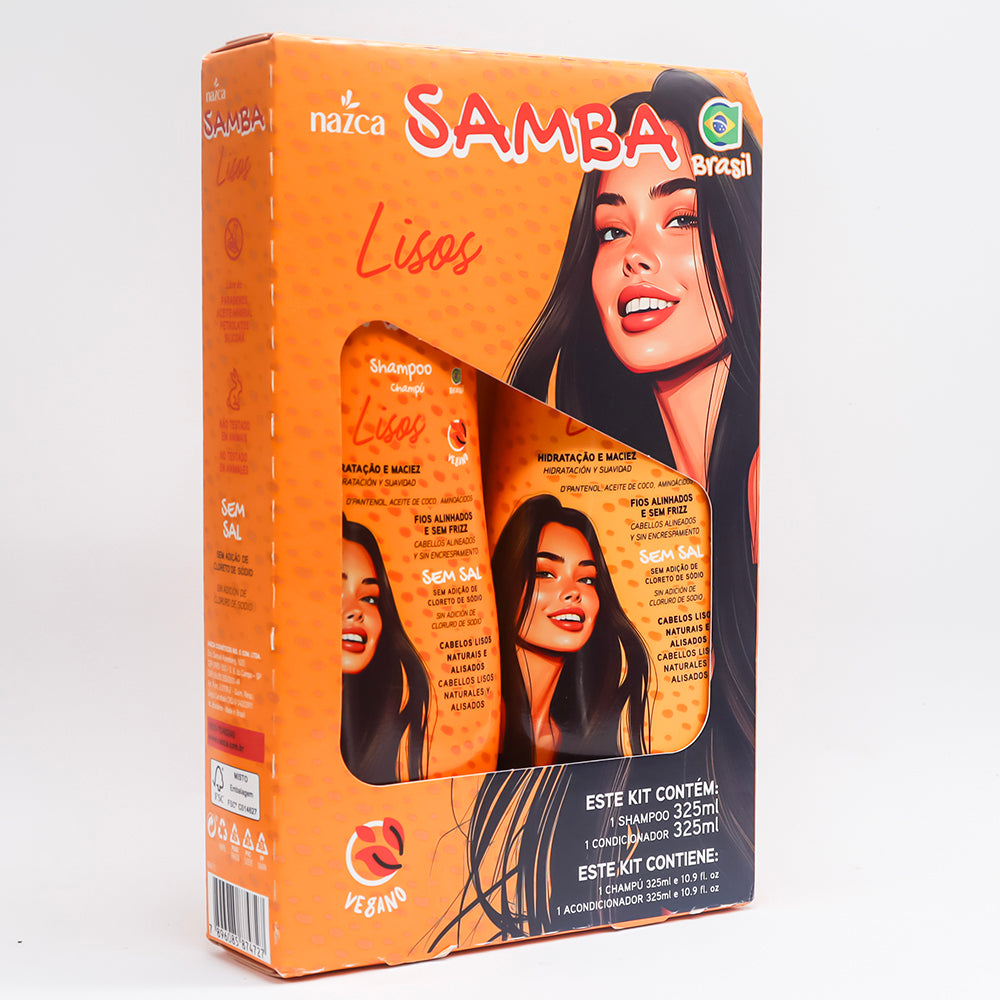 SET CAPILAR SHAMPOO Y ACONDICIONADOR SAMBA LISOS 325 ML 2PZA