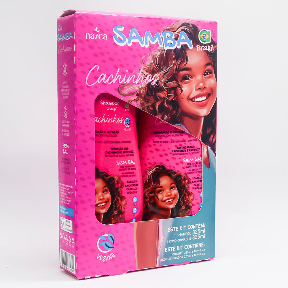 SET CAPILAR SHAMPOO Y ACONDICIONADOR SAMBA KIDS CACHINHOS 325 ML 2PZA