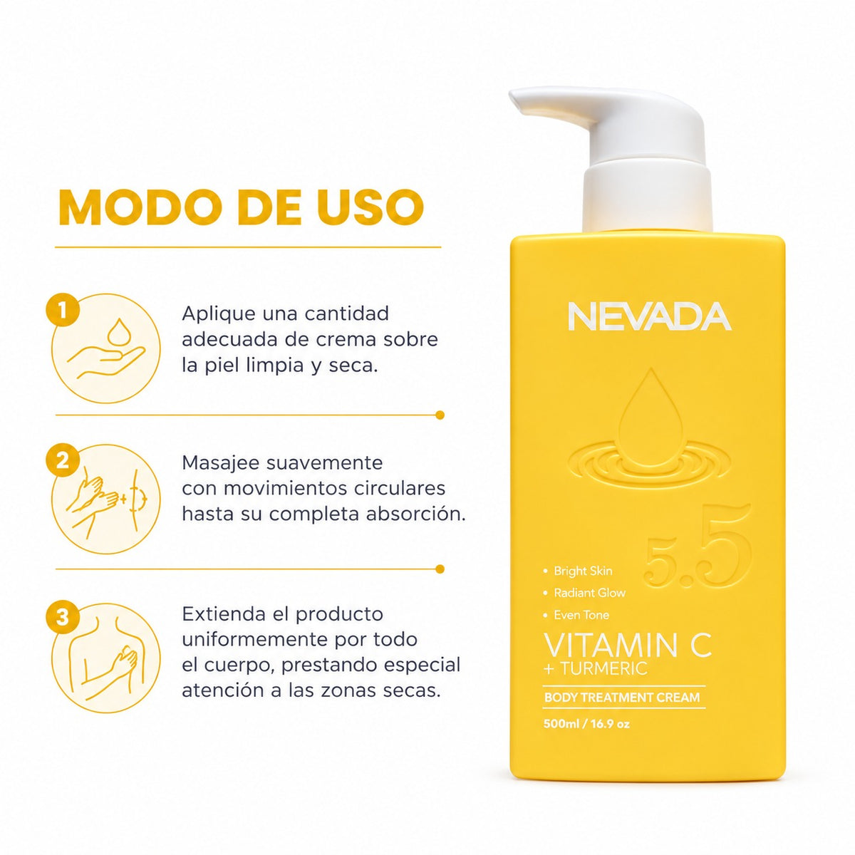 CREMA CORPORAL VITAMIN C + TURMERIC BODY 500ML