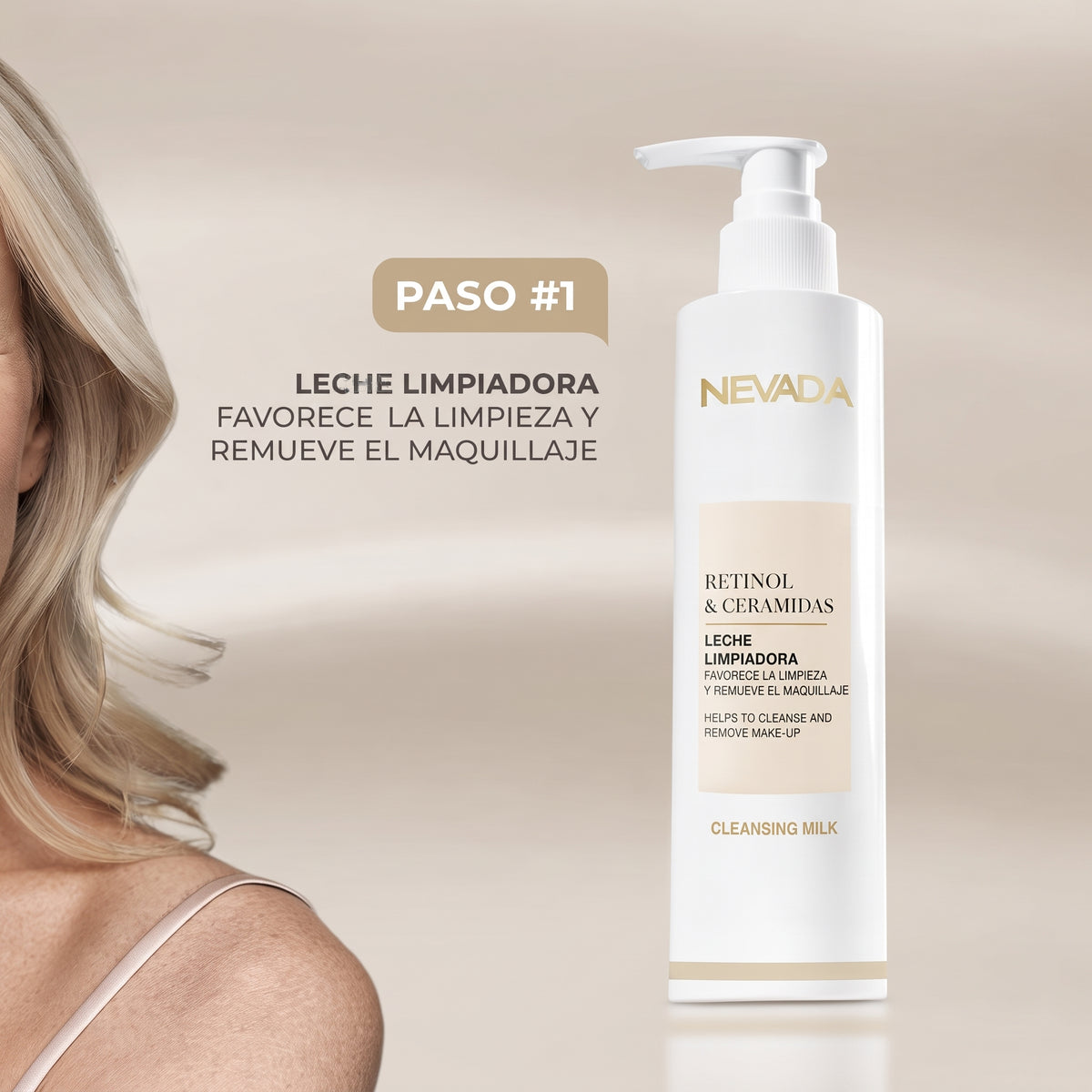Leche Limpiadora Facial Retinol + Ceramidas 230 ml
