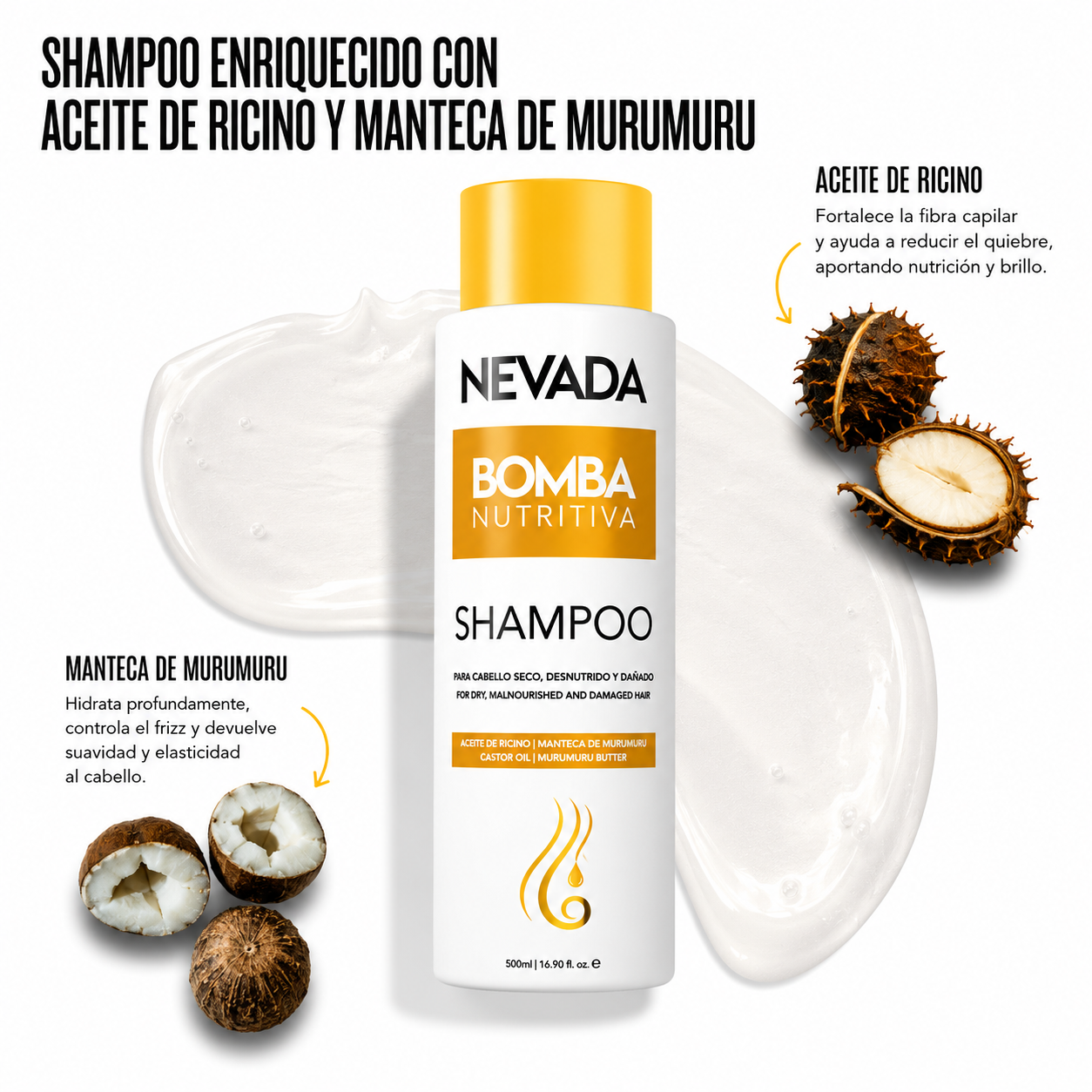 SHAMPOO NEVADA BOMBA NUTRITIVA 500ML