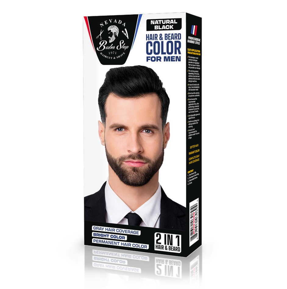 TINTE BARBER SHOP 1.0 NEGRO NATURAL MEN 2 EN 1 X 5PCS