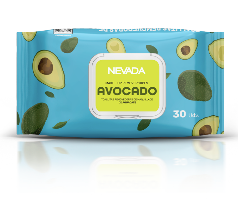 TOALLITAS REMOVEDORAS DE MAQUILLAJE AGUACATE