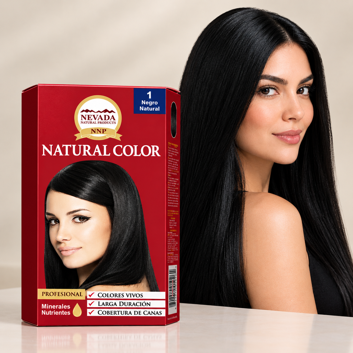TINTE NEVADA NATURAL  1.0 NEGRO NATURAL x 5 PCS