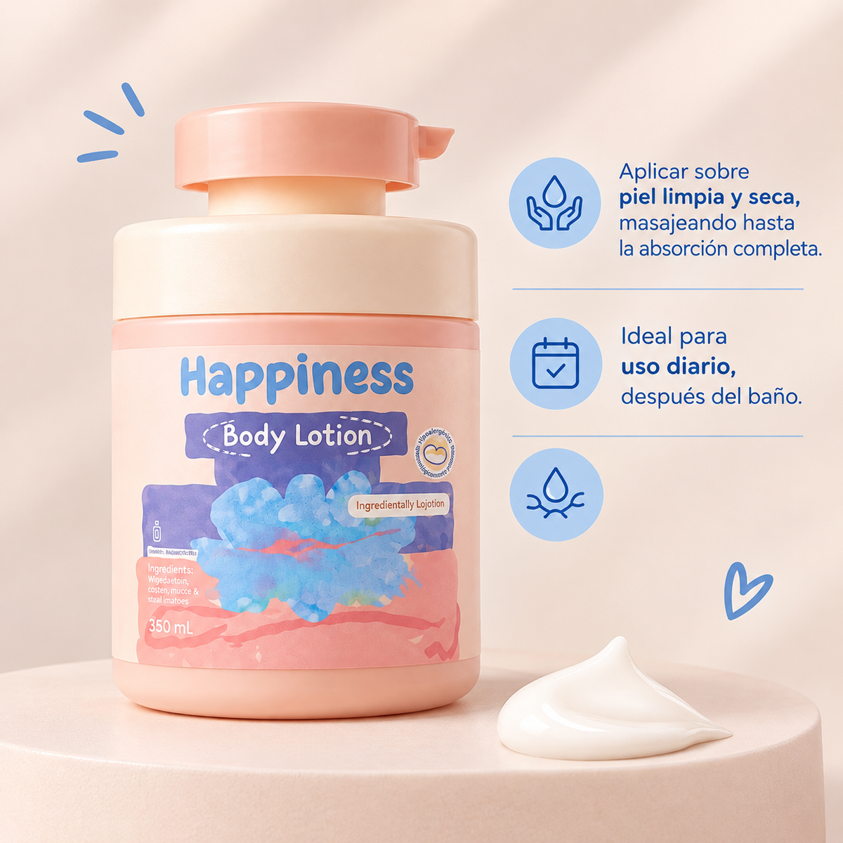 Crema Corporal con Niacinamida y Ácido Hialurónico