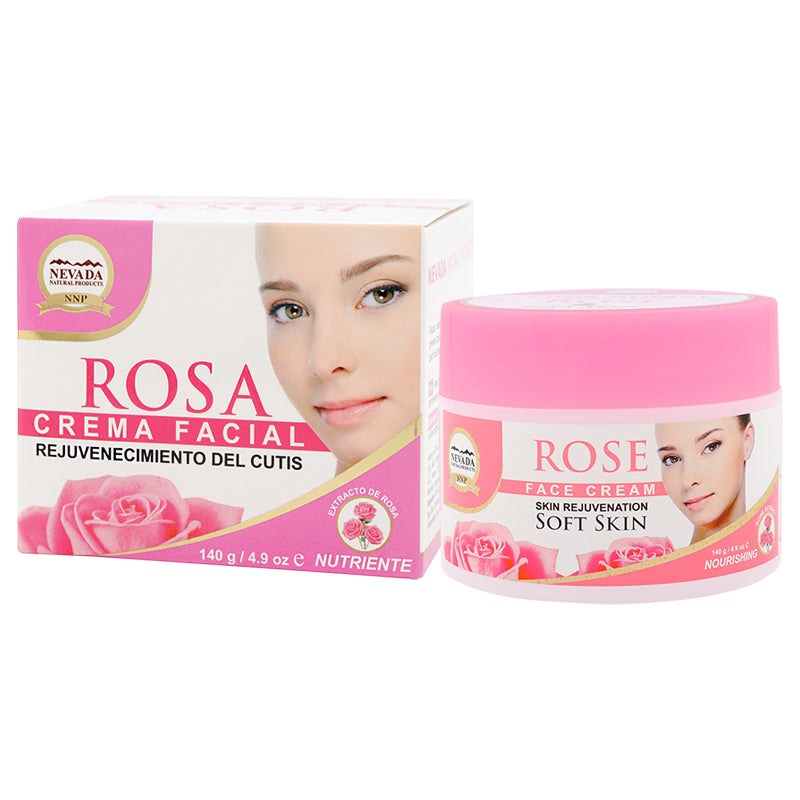 CREMA FACIAL NEVADA NATURAL ROSAS 140GR