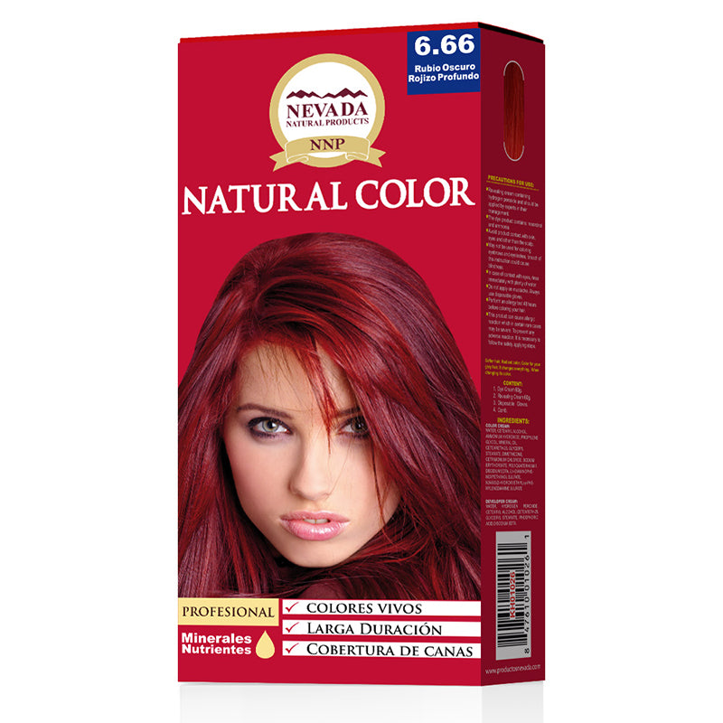 TINTE NEVADA NATURAL  6.66 R. OSCURO ROJIZO PROFUNDO X 5 PCS