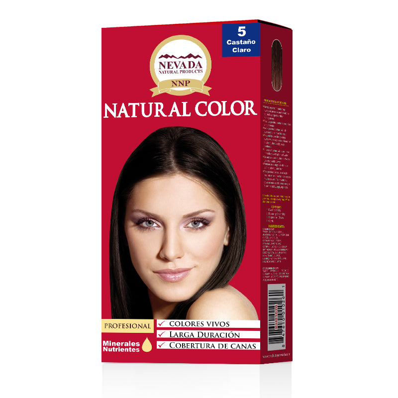 TINTE NEVADA NATURAL 5.0 CASTAÑO CLARO X 5 PCS