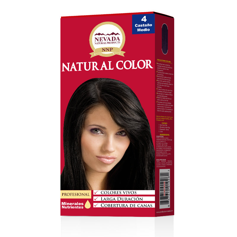 TINTE NEVADA NATURAL  4.0 CASTAÑO NATURAL X 5 PCS