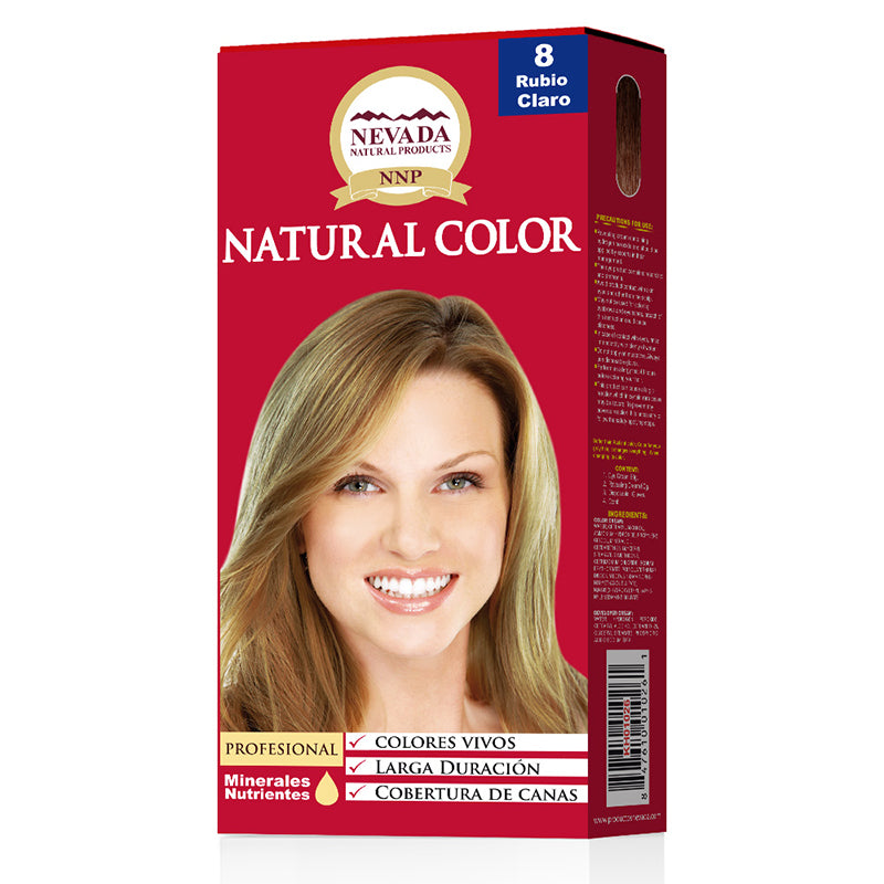 TINTE NEVADA NATURAL 8.0 RUBIO CLARO X 5 PCS