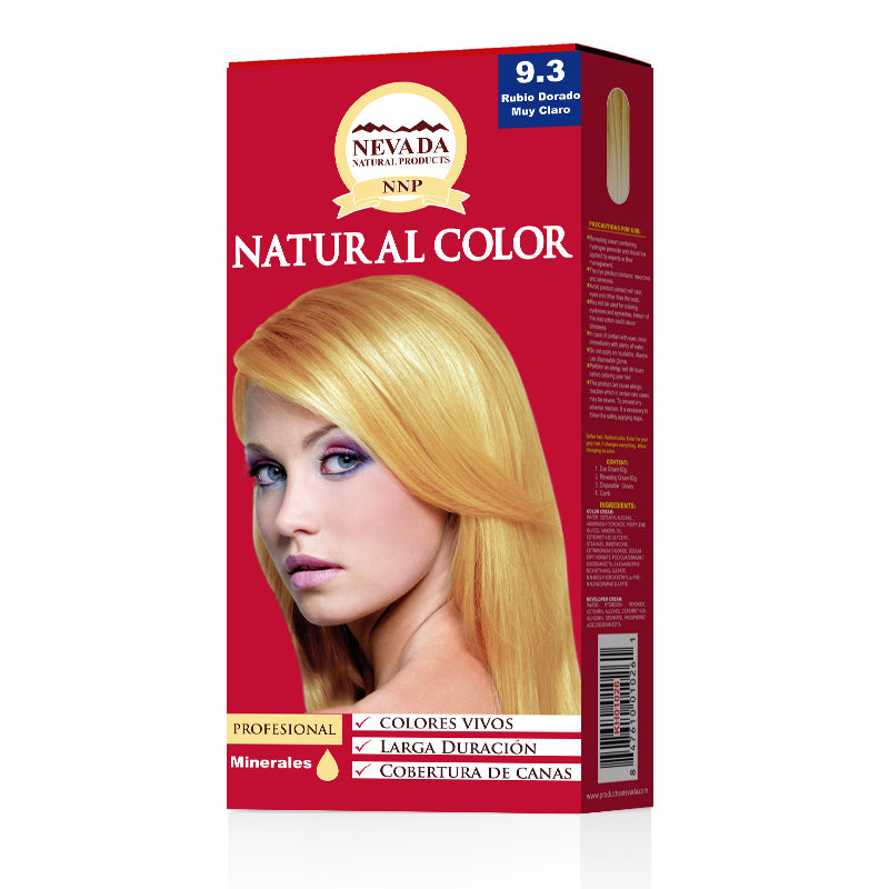 TINTE NEVADA NATURAL 9.33 R. MUY CLARO DORADO INTENSO X 5 PCS