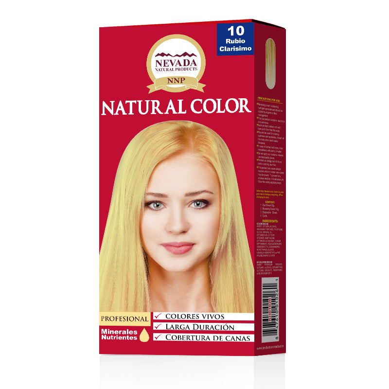 TINTE NEVADA NATURAL  10.0 RUBIO CLARISIMO X 5 PCS