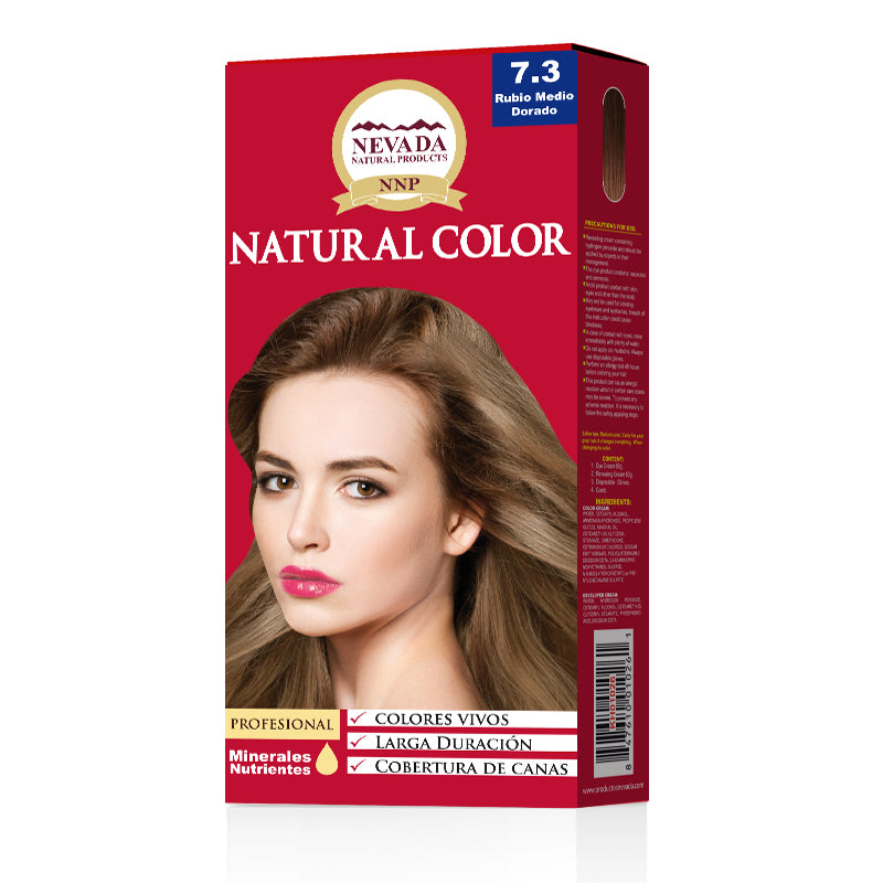 TINTE NEVADA NATURAL 7.3 RUBIO MEDIO DORADO X 5 PCS