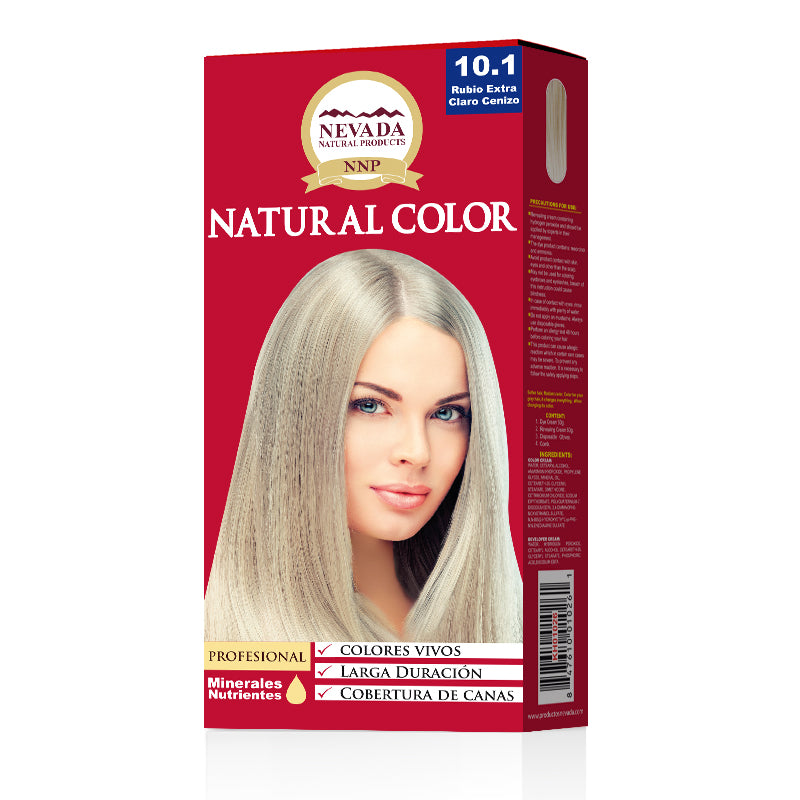 TINTE NEVADA NATURAL  10.10 RUBIO EXTRA CLARO CENIZO X 5 PCS
